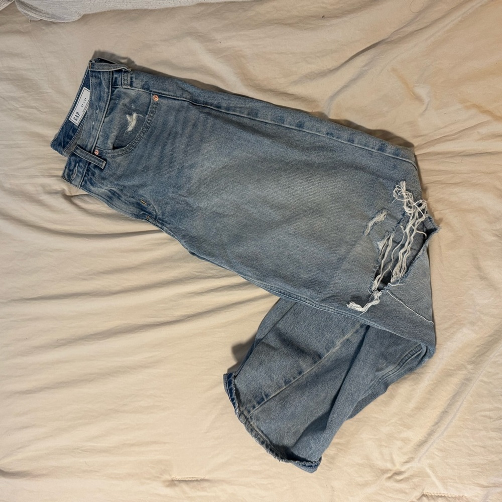 Distressed Light Blue Jeans
